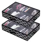Shoes Container Visible Space-saving Foldable Under-bed Shoes Organizer Thick