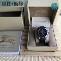 在飛比找蝦皮購物優惠-【豪仕】Burberry戰馬手錶 Bu9384黑色皮帶計時日