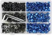 223pcs Fairing Bolt Nut Body Screws for Y&amaha YZFR1 R3 R6 FZ6 FZ8 MT07 09 FZ07 09 for Tracer FZR600 750R(Blue)