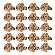 20Pcs 1" Ribbon Flowers Bows Mini Satin Roses Flowers Coffee