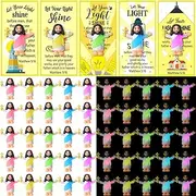 50 Sets Little Jesus Figurines Glow in The Dark with Let Your Light Shine Cards Luminous Mini Jesus Toys for Hide and Seek Sunday Religious Gifts(Carry A Cross & Yellow Card)