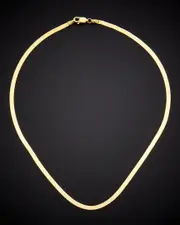 14K Italian Gold 2.8mm Flex Herringbone Necklace