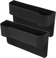 TOPPERFUN 2Pcs Car Seat Gap Filler Organizer Durable Auto Console Storage Box for Keys Cards Coins and More Practical Car Accessories for Tidy Clean Vehicle