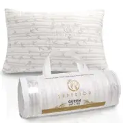 Memory Foam Pillows with Bamboo Cover Neck Back Support Pillow Set Of 1, or 2