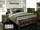 BAROSSA QUEEN TIMBER BEDROOM SUITE BED 2 BEDSIDE CHEST 1 TALLBOY DRESSING TABLE