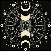 CafePress Celestial Phases: Moonlit Magic Under The Stars Square Car Magnet
