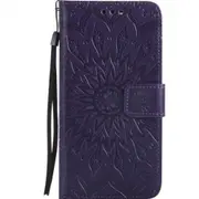 For LG K30 (2019) Pressed Printing Sunflower Pattern Horizontal Flip PU Leather Case with Holder & Card Slots & Wallet & Lanyard(Rose Gold)