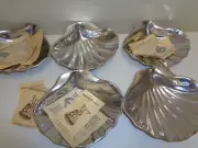 Wilton Columbia 8" Shell Salad Server Dish Lot of 5