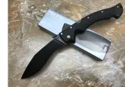 13" New Large D2 Blade Survival Bowie Krato Handle Back Lock Folding Knife VTF55
