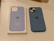 iPhone 15 Silicone Case with MagSafe — Winter Blue