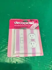 Decorplate Clear Plastic Light Plate cover Single Switch Outlet Wallpaper CP-02