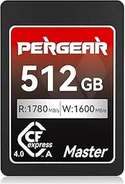 Pergear 512GB CFexpress 4.0 Type A Memory Card, Up to 1780MB/s Read Speed & 1600MB/s Write Speed,for Raw,8K 30P Recording, Compatible for Sony Camera,ILME-FX3,ILME-FX6,ILME-FX30