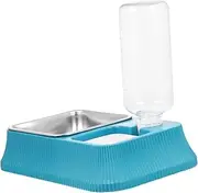 Happyyami Pet Feeder Detachable Dog Bowl with Fall Design Automatic Water Dispenser for Dogs and Cats Easy Clean Pet Food Bowl Bottle for Volume Observation for Indoor Use
