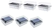YARNOW 1set Plant Nursery Trays Lightweight Seedling Germination Plates for Vegetable and Succulent Growth Gardens Balconies and Terraces 6pcs