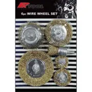 PKTool Flat & Cone Wire Wheel Brush Set 6 Piece - RG1302