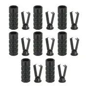 Shoelace Tips, 16Pcs Shoelace Head Tips for DIY Shoes String, Black Style D