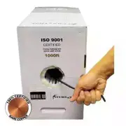 TS Cables Cat5e Plenum 350Mhz 24 Awg UTP Solid Bare Copper 1000Ft Cable Black