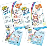 Crayola Color Wonder Mess Free Coloring Kit (120ct), 100 Coloring Pages, 20 Mini Markers, Travel Activity, Toddler Gift, 3+