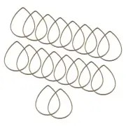 Beading Hoop Earrings, 60Pcs Drop Shape Beading Findings(32x22mm, Bronze Color)