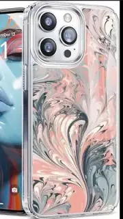 HUMIXX Flower & Abstract Shout iPhone 15 Pro Case, transparent