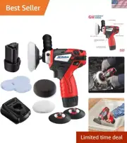 ACDelco G12 Series 12V Cordless 3" Mini Polisher Tool Set with 2 Li-ion Batte...