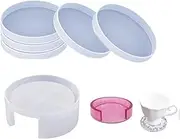 Coaster Resin Moulds, 6 Pack Silicone Coaster Mat Storage Holder Set,Silicone Coaster Storage Box Mould, Silicone Resin Molds, Epoxy Resin Moulds for Resin, Cups Mats, Home Decoration Resin Crafts