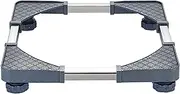 Washing Machine Stand Base Adjustable Base Refrigerator Stand with 4 Strong Legs Washing Machine Base Fridge Freezer Rack Height 8-11cm Long&Wide 47-60cm for Dryer Dishwasher, Antivibration Pads
