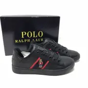 Polo Ralph Lauren Unisex Children's Quilton Bear Black Sneakers Size 2