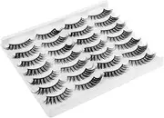 FOYTOKI 14 Pairs Imitation False Eyelashes Lash Cluster Strip Lashes Fake Eyelash Half Lashes Cluster Lashes Natural False Lashes Cluster Eyelash Extensions Kit Eye Lashes Fiber Black