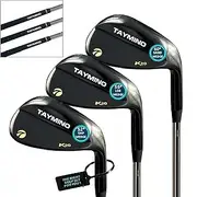 [TAYMINO] Premium Golf Wedge Set for Men - 52 56 60 Degree Golf Wedges Sand wedge Lob wedge + Milled Face for More Spin Max Groove for Increased - Great Golf Gift Right Handed