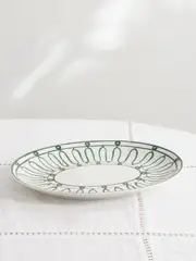 [Themis Z] Themis Z - Kyma Painted Porcelain Serving Platter - Green - One size One size Green