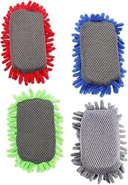 DIYEAH 4pcs Chenille Whiteboard Erasers Portable Washable Chalkboard Erasers for Classroom Office