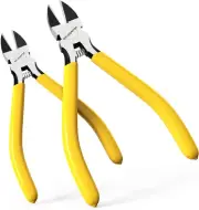 6-In and 5-In 2 PCS Ultra Sharp Compact Wire Cutters with Long Flat Nose Pliers