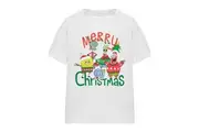 SpongeBob SquarePants Unisex Adult Merry Christmas Group T-Shirt (White) - UTTV15994
