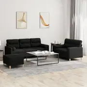 Sofa Set with Cushions 2-Seater Sofa Upholstered Couch Settee Fabric vidaXL