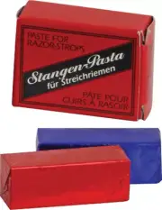 Herold Solingen Stagenpaste Solid Double Paste for Razor Strops. Red paste: medi