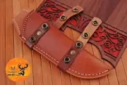 9" CUSTOM HANDMADE COW LEATHER SHEATH FOR FIX BLADE KNIFE Everyday Carry 1361