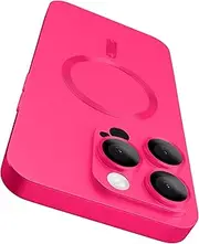 TNQBP Magnetic Case for iPhone 14 Pro, Luxury Ultra Soft Matte Metallic Lustre, Light Slim and Shockproof, with Lens Edge Raised Protection Design for iPhone 14 Pro 6.1 inch, Hot Pink