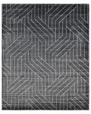 Solo Rugs Kali Contemporary Geometric Hand-Loomed Wool-Blend Area Rug