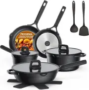 PekGema Nonstick Pots and Pans set, Non Stick Cookware Set 14 Pcs, Induction
