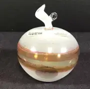 Crate And Barrel Hand Blown Glass Apple Ornament Sun Catcher Made In Germany