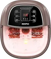 Foot Spa Bath Massager,RENPHO Motorized Foot Spa with Heat and Massage and Jets,Powerful Bubble Jets with Infrared,Shiatsu Foot Spa Massager Corn Rollers,Relieve Feet Muscle Pain