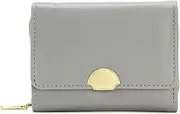 [RNIEGA] Wallets for Women, Small Ladies Purse, PU Leather Wallet for Women RFID Blocking Ladies Coin Zipper Purse with Multiple Card Slots, Gray