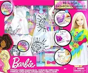 Tara Toy Barbie Tie-Dye Fashion Design Kit - Dress Up Playset - 5 Plain Dresses - Customizable Fashions - Design Your Own Scrunchie - Ages 6+
