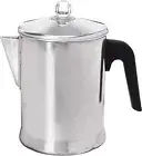 Primula Today Aluminum Stove Top Percolator Maker Durable, Brew 9 Cup, Silver