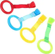 RORPOIR Practical Bed Stand Rings 8pcs Crib Pull Rings for Toddlers Walking Assistance