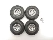 4x Axial Falken Wldpeak 1.9" RC Rock Crawler Tires & Chrome Wheels New
