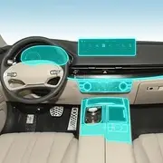 Car Interior Film Dashboard Piano Board Shift Center Console Anti-Scratch Transparent TPU Protection Film Accessories，for Genesis G80 2021-2023 (Style A for LHD)