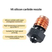 0.4mm 3D Printer Nozzle V6 Silicon Carbide Nozzle for M6 PrusaVoron VzBoT Hotend
