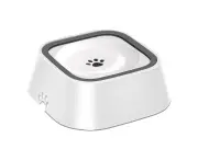 white--No Spill Pet Water Bowl No Drip Slow Water Feeder No-Slip Pet Water Dispenser Slow Drinking Bowl